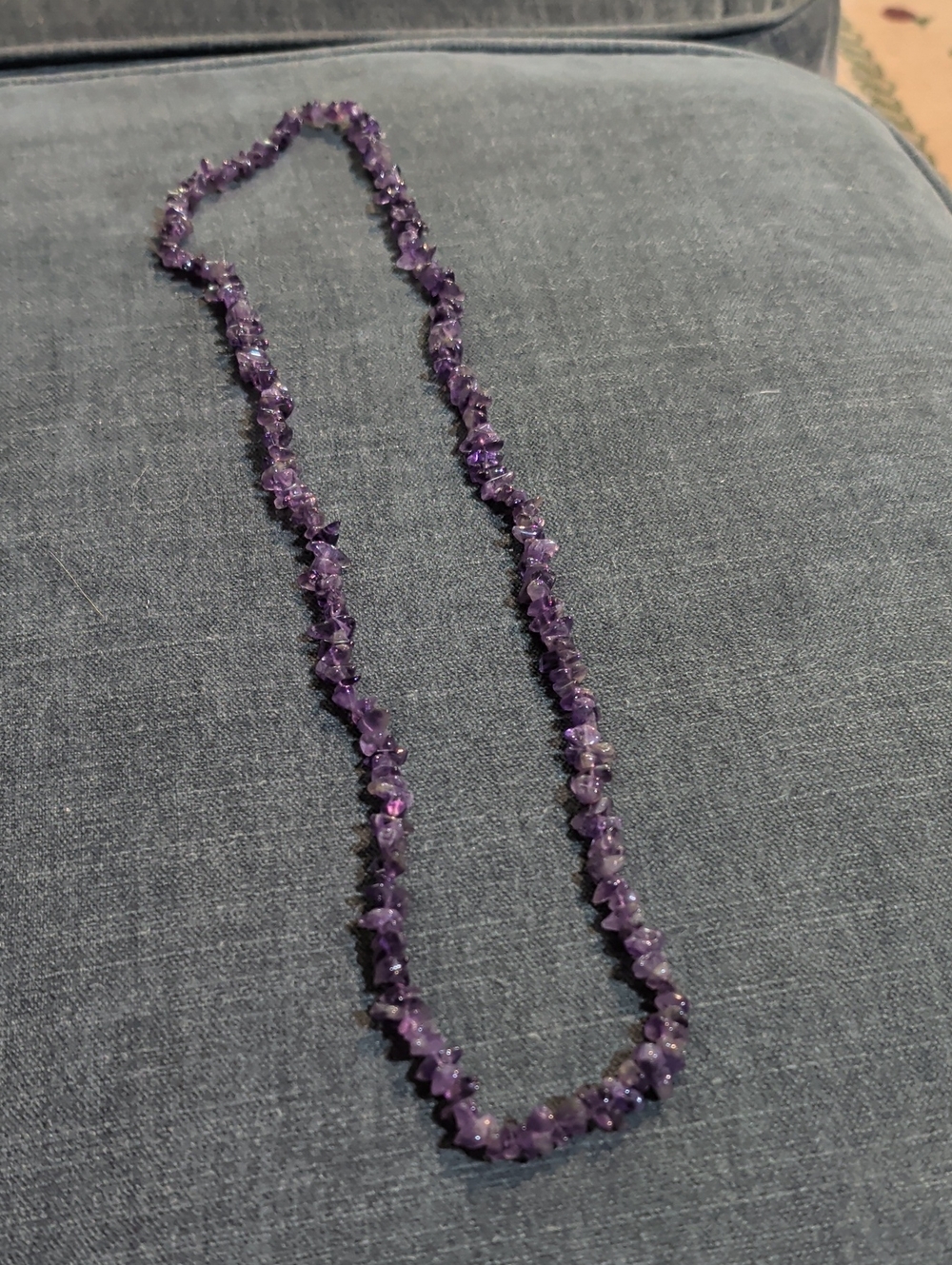 Purple Amethyst Chip Bead Necklace - Women Jewelry